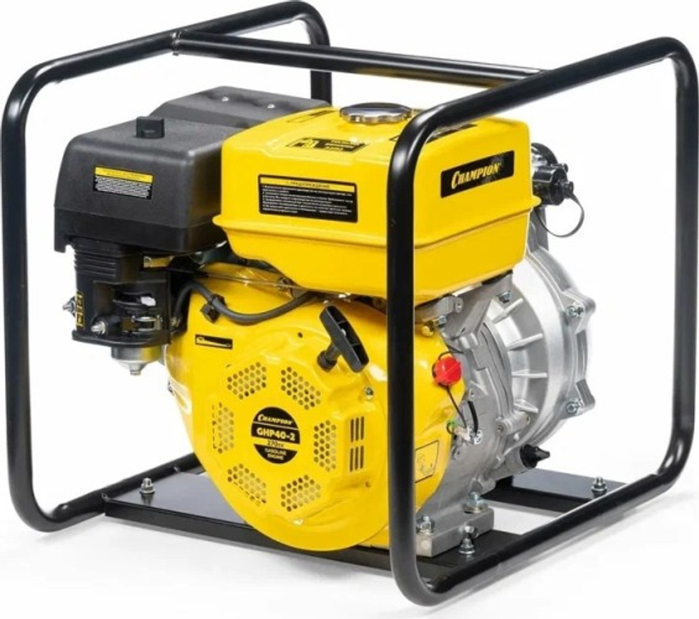 Мотопомпа бензиновая CHAMPION GHP40-2 для слабозагрязненной воды, высоконапорная