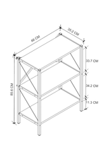 Стеллаж 3 полки 90х66 - белый