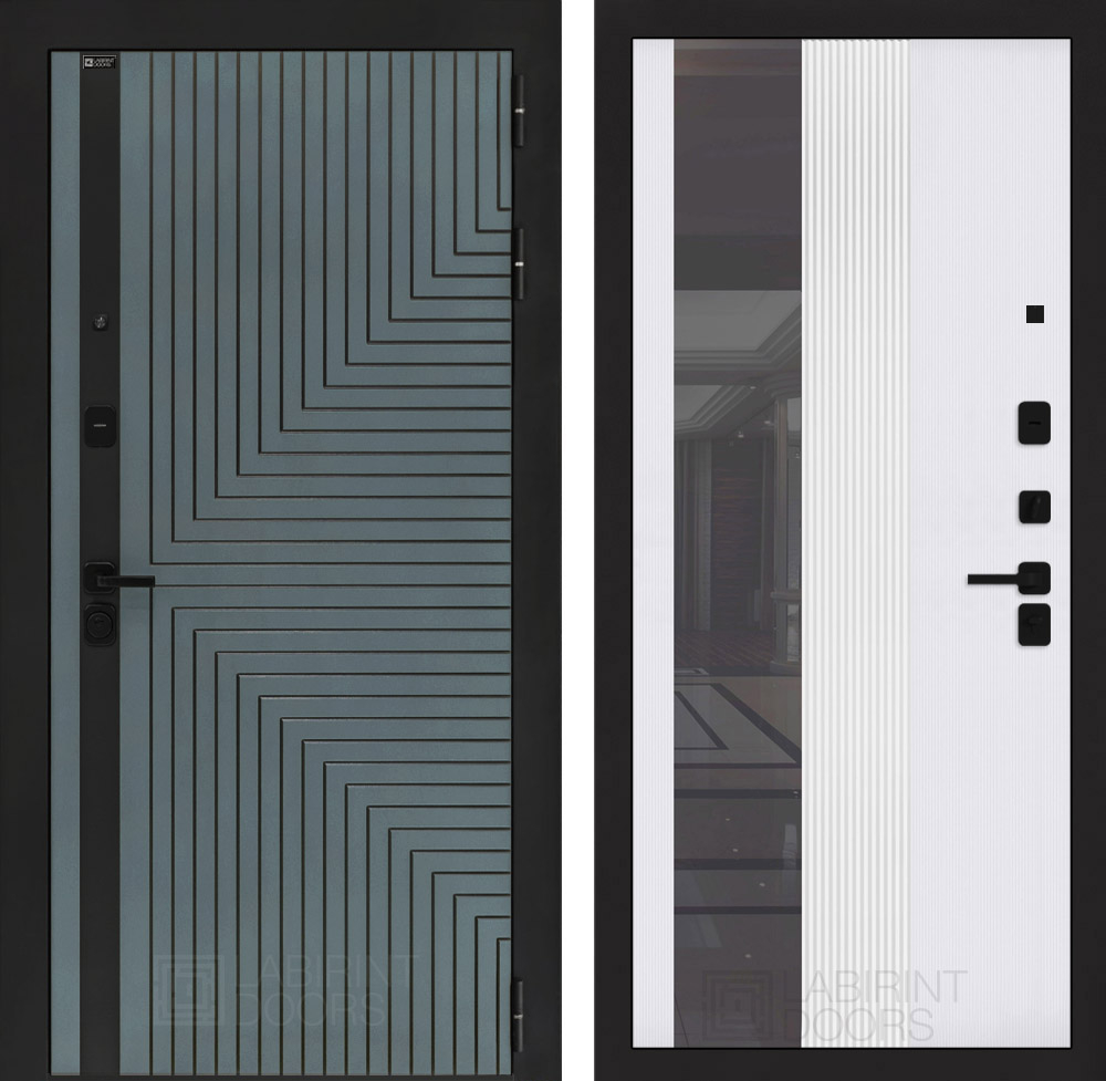 Кредор 32 белый рельеф софт, с тонированным зеркалом