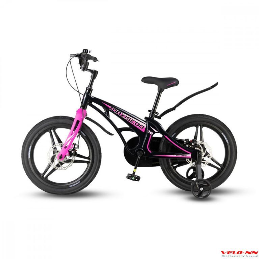 Велосипед 18" Maxiscoo Cosmic Делюкс Черный Жемчуг (2024)
