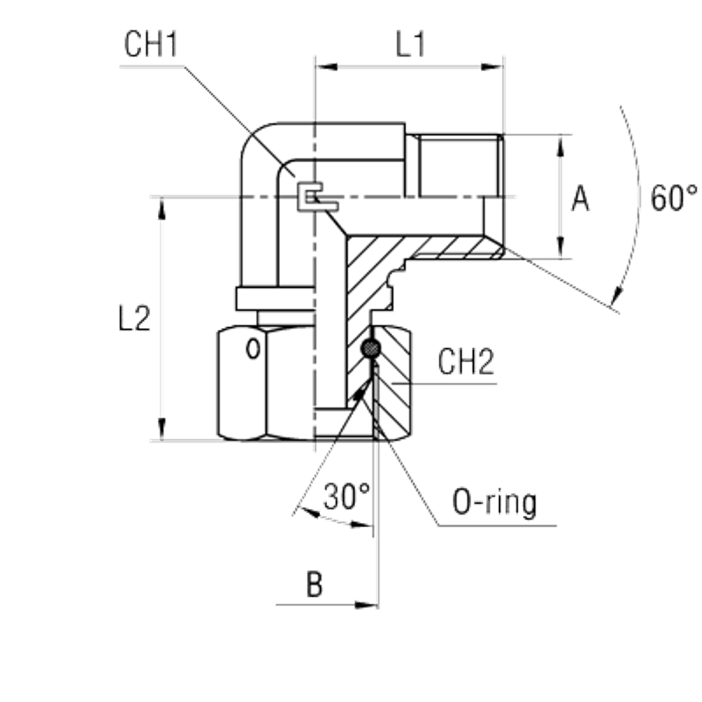 Соединение PFN90 30х1.5 - 30х1.5