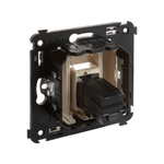 HDMI розетка одинарная в стену, тип А-А, "Avanti", "Ванильная дымка"