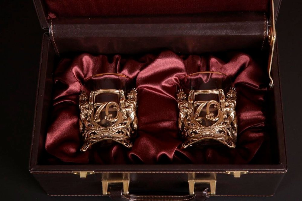 Набор стаканов для виски "Юбилейный" (35,40,45,50,55,60,65,70 Лет) 2 шт.