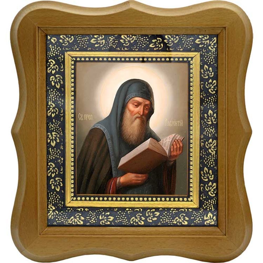 Лаврентий Печерский, преподобный затворник. Икона на холсте.