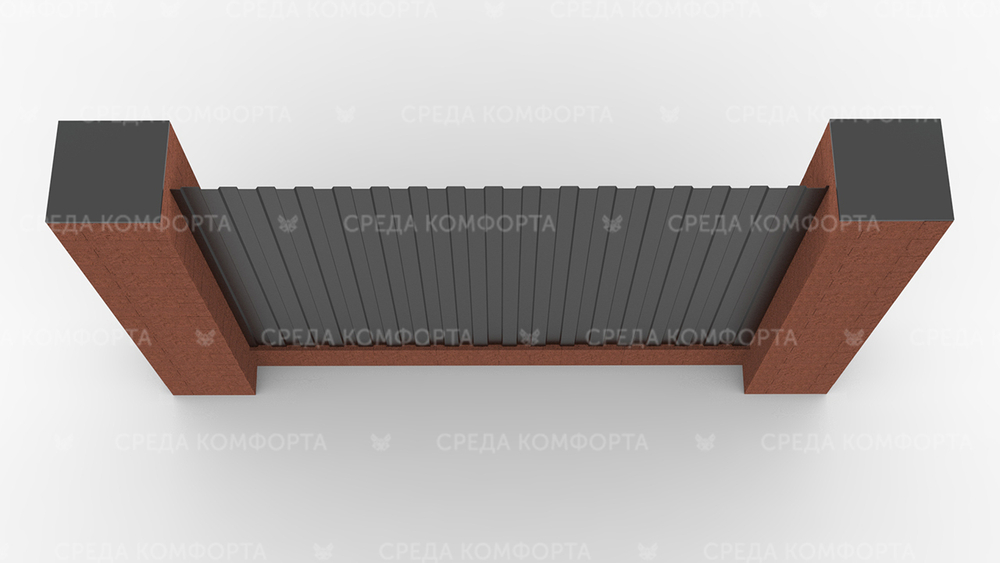 Забор из профлиста ZBR0017