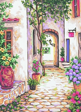 "Улочка"-10307 канва с рисунком