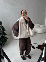 Брюки вельвет-альпака (шоколад)