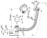 Сифон для ванны AlcaPlast A565KM3