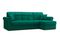 Диван угловой с оттоманкой Палермо 1,2 - Velutto 33 изумрудный/кант 33 изумрудный