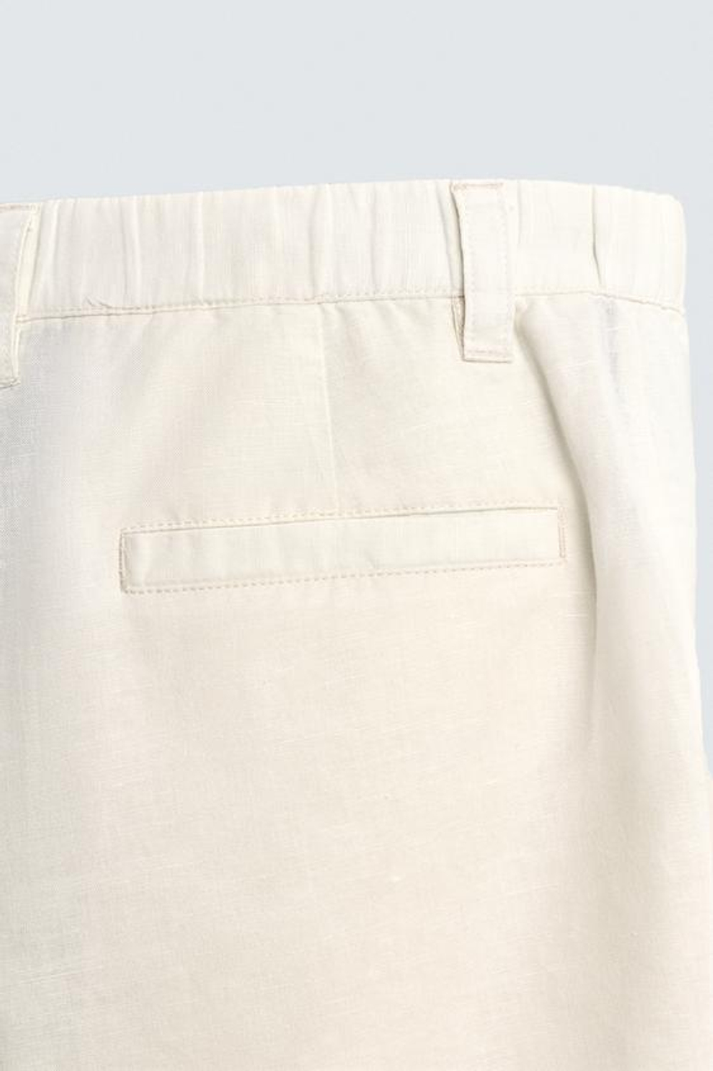 ZARA ШОРТЫ REGULAR FIT ИЗ КОНОПЛИ И ХЛОПКА, БЕЛЫЙ
