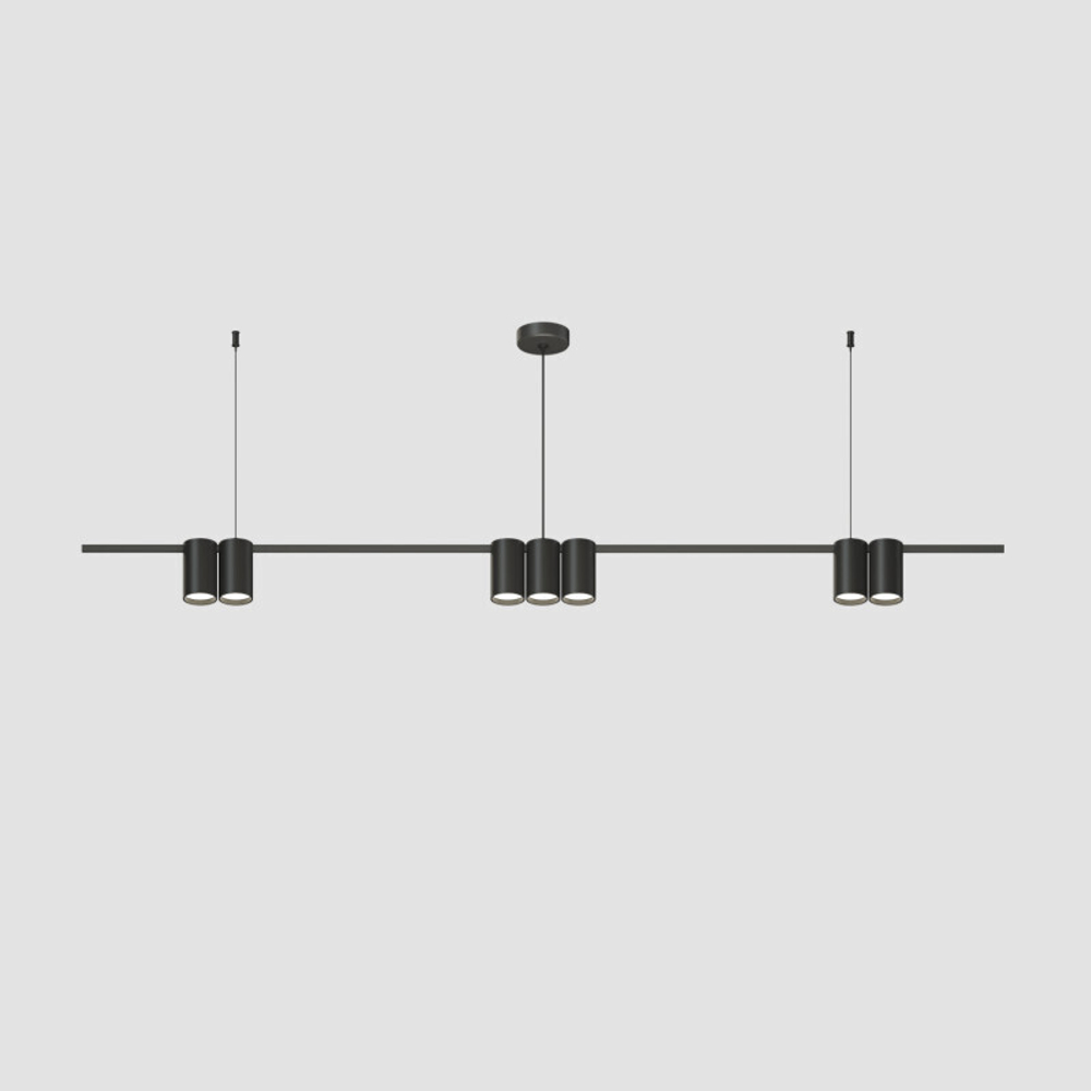 DK4063-BK Подвесной светильник ORBIT, IP20, 7xGU10 LED до 15 Вт, черный матовый, алюминий