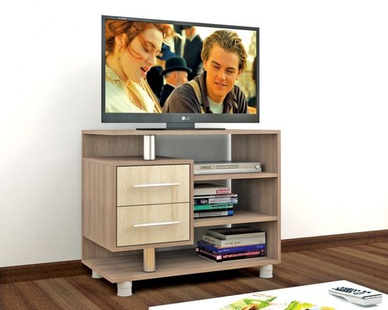 Тумба-ТВ 011 (2я) ясень шимо / дуб сонома