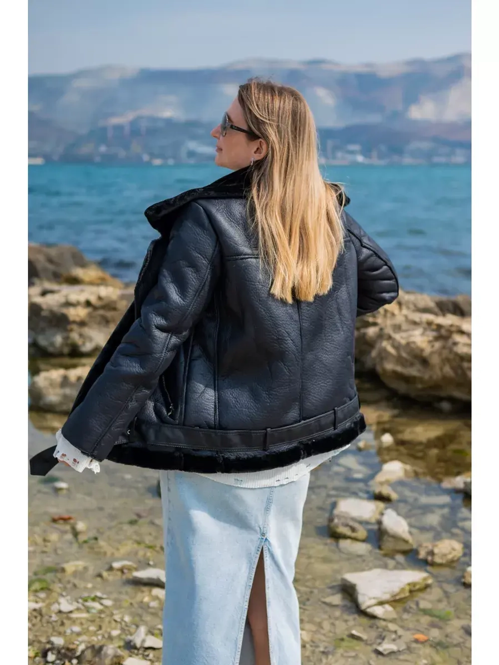 Дубленка авиатор утепленная