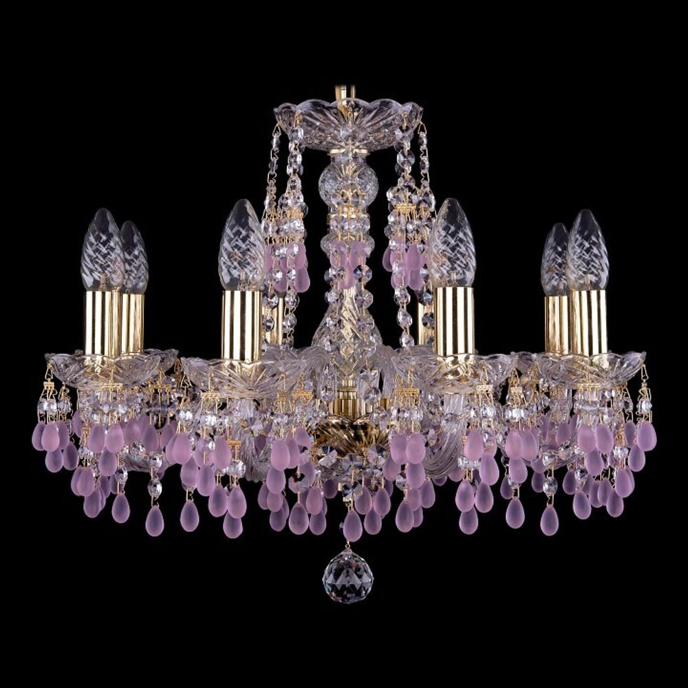 Подвесная люстра Bohemia Ivele Crystal 1410 1410/8/160/G/V7010