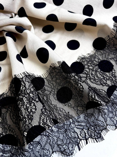 Плательная вискоза принт геометрия горох, нейлон RH14615