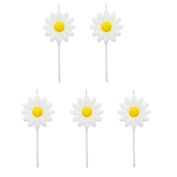 Свечи на шпажках «Ромашка», 7,5 см, 5 шт