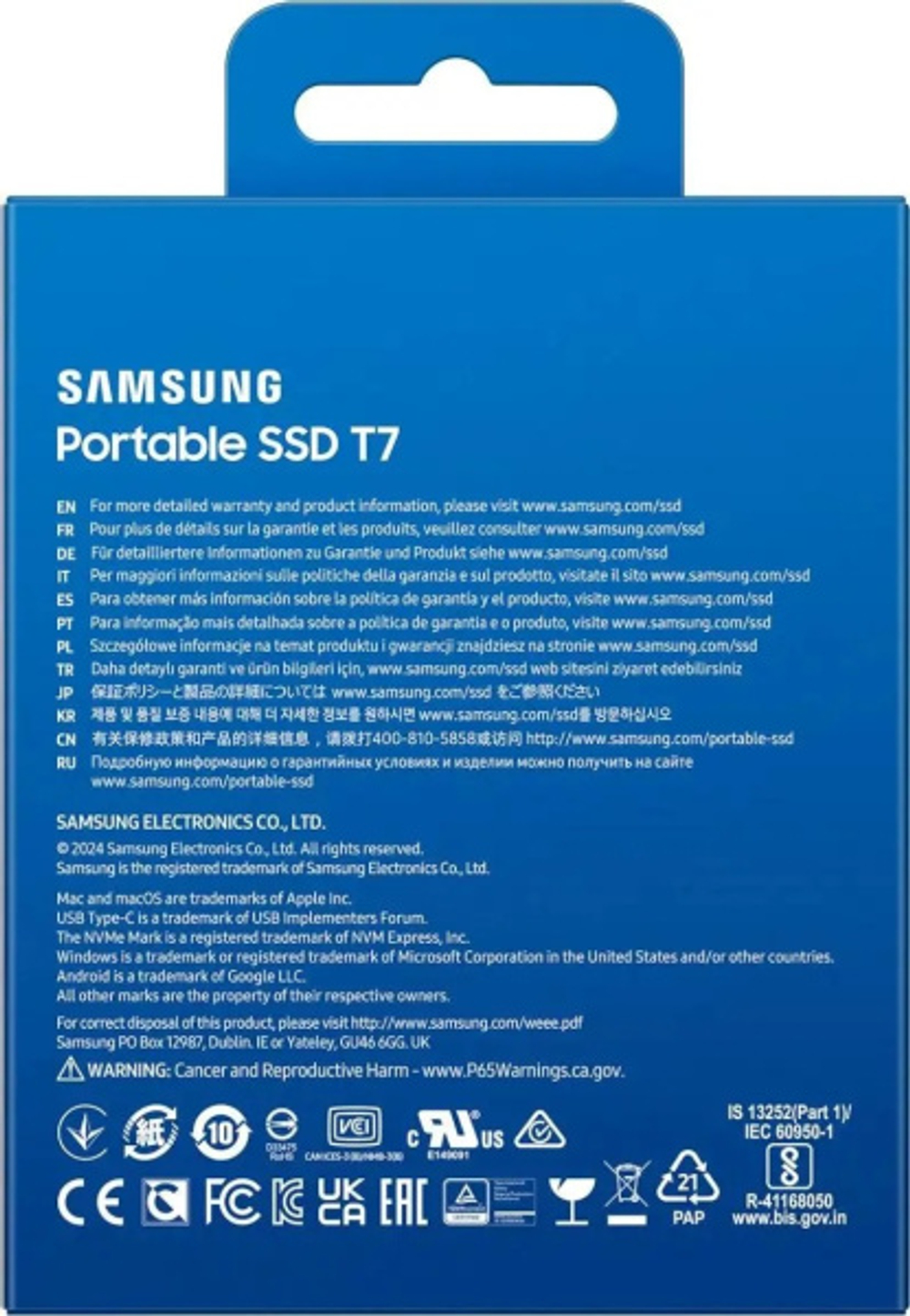 Внешний SSD USB 3.2 Gen 2 Type-A Samsung MU-PC4T0T/WW 4000 ГБ