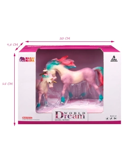 Набор фигурок животных Мир фэнтези Семья сиреневых единорогов 2 шт