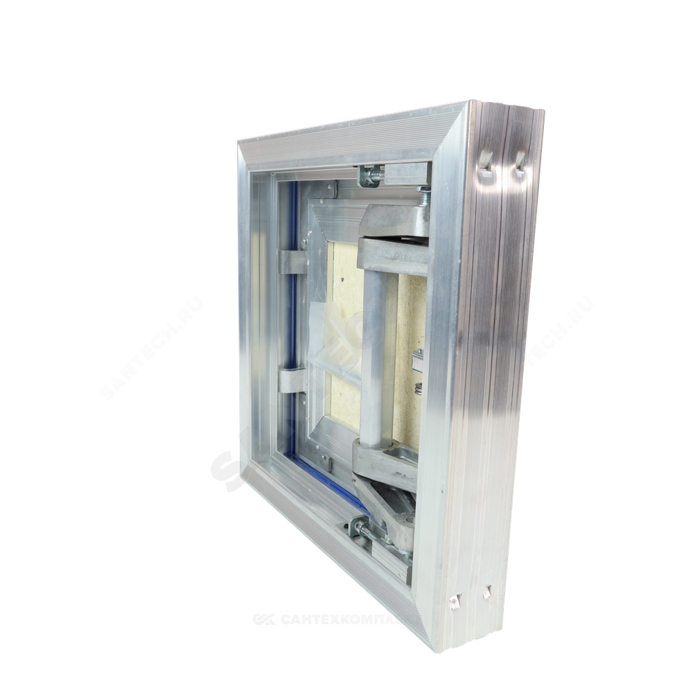 Люк под плитку нажимной алюминий 400х400 на износоустойчивой петле Evecs CERAMO COMFORT D4040