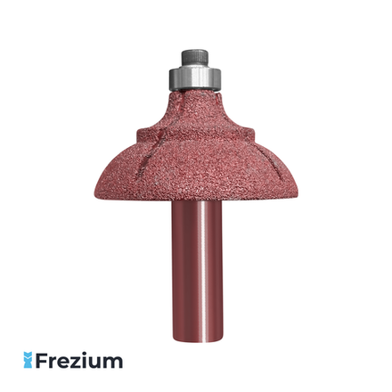 Фигурная алмазная фреза по камню с нижним подшипником (50x12x26)