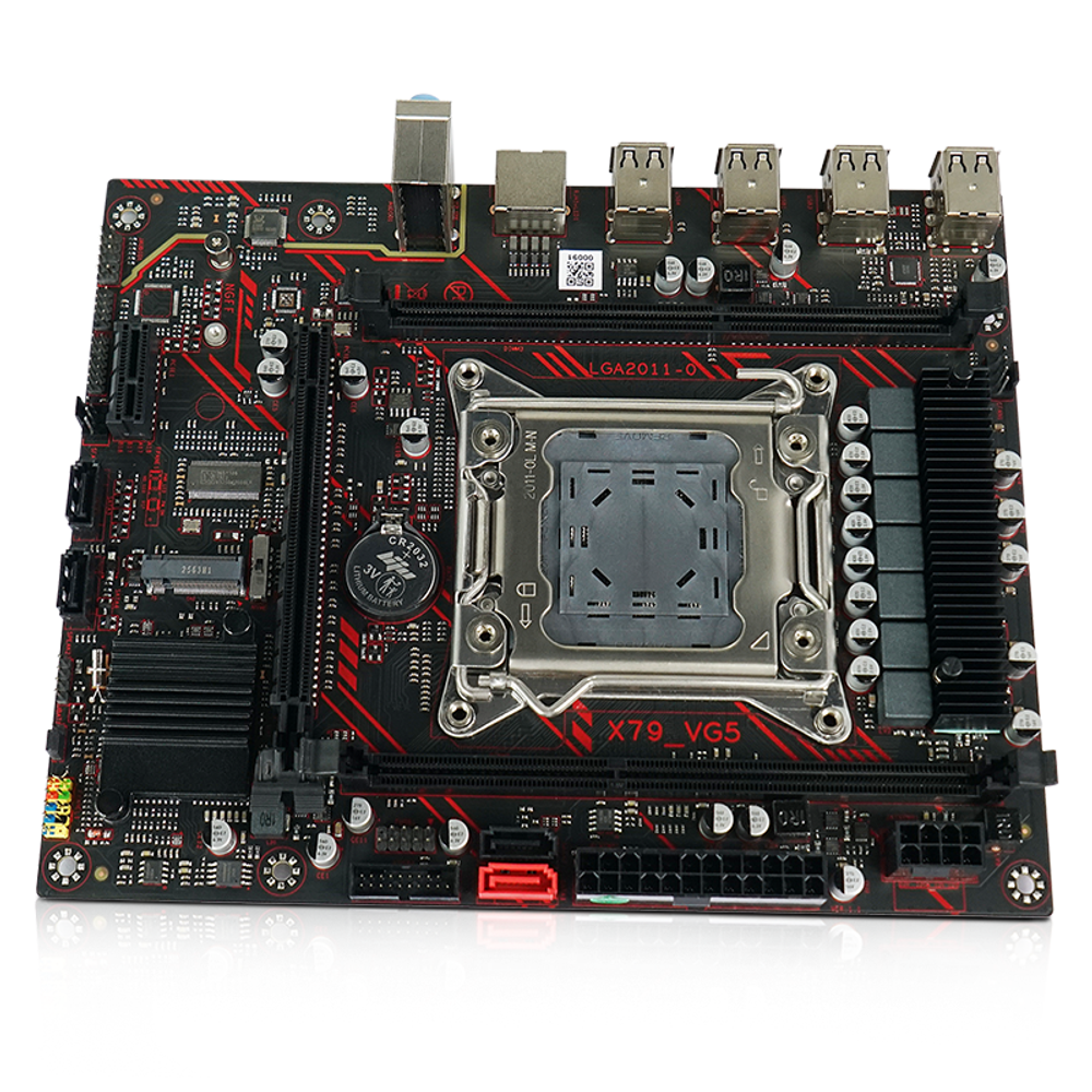 Материнская плата с процессором и памятью BaseTech X79A V2, Socket2011, Xeon E5-2680v2, 32Гб (2х16Гб), mATX, Retail, 2xDDR3 (BT-X79A-V2-2680V2-32G)