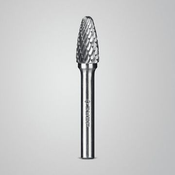 ЗУБР 10х20 мм, тип F (парабола с закругленным углом, радиус 2.5 мм), хв-к 6 мм, твердосплавная борфреза, ПРОФЕССИОНАЛ (28805-10-20)