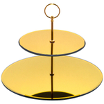 Блюдо сервировочное 2-х ярусное "Golden mirror" 19/30см