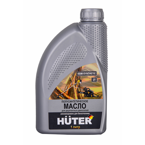 Масло моторное полусинтетическое Huter 2Т, 1 л, 254887