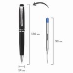 Набор ручек Brauberg Duetto (шариковая 1мм + перьевая 0.5мм), синие, корпус черный