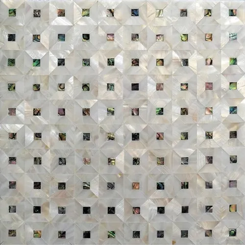 TCJW-03 Эксклюзивная мозаика ракушка Natural Shell белый светлый квадрат