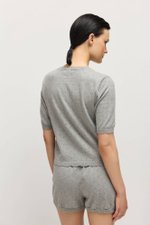 Джемпер пуантель из хлопка с кашемиром