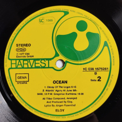 Винтажная виниловая пластинка LP Eloy Ocean (Germany 1977)