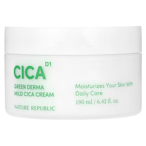 Nature Republic, CICA D1, Green Derma, мягкий крем CICA, 190 мл (6,42 жидк. унции)