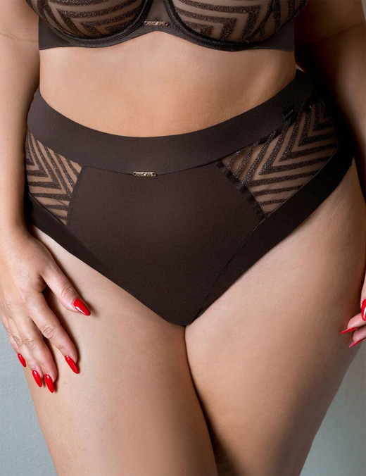 Трусы Kris Line Brownie слипы High Waist (шоколадный)
