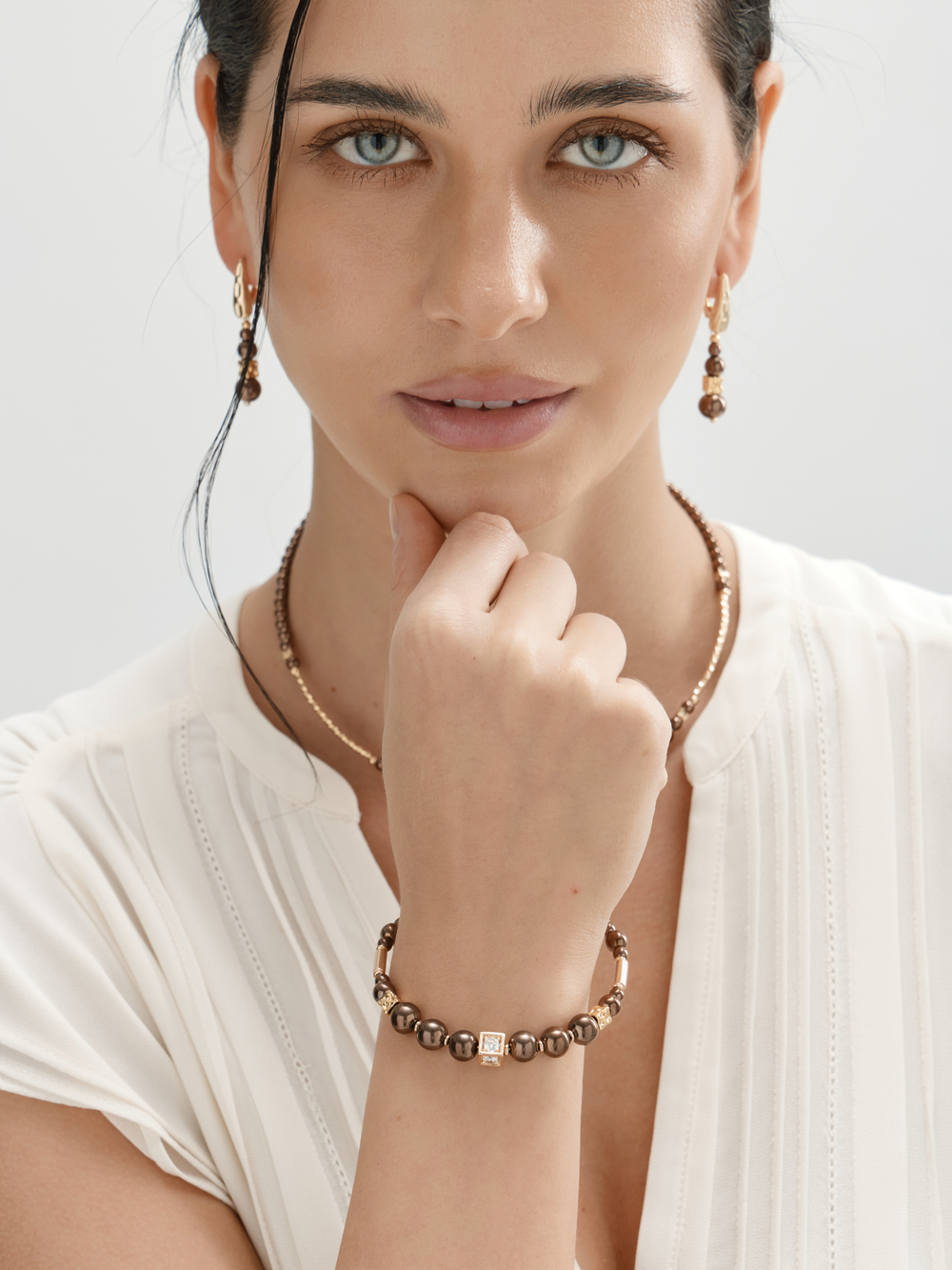 91003657 Серьги Selena Pearls