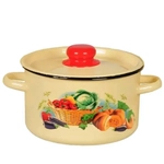 Кастрюля эмал 2,9л крем Урожай 1с16с