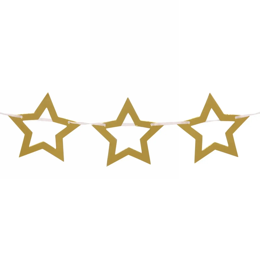 Растяжка 2 м 7см «Звезда» , золото