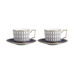Wedgwood Набор из 2 чайных чашек Renaissance Gold 250 мл с блюдцами
