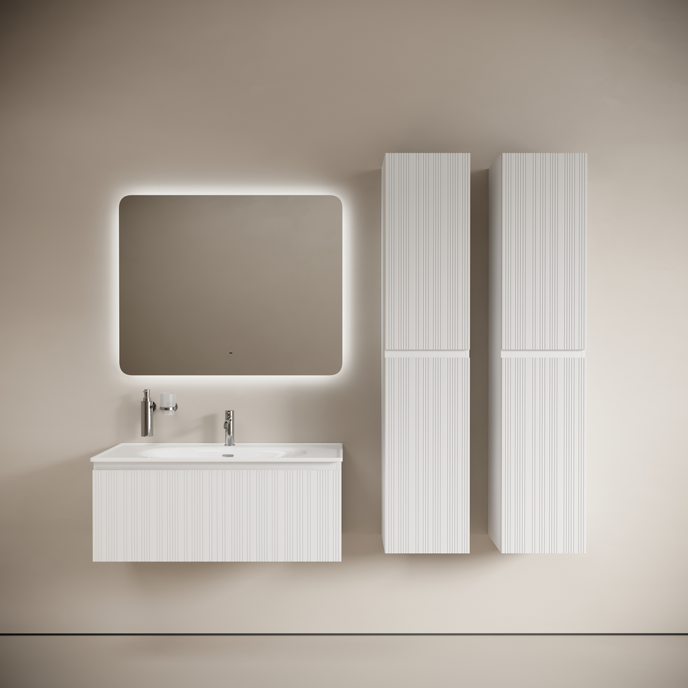 Тумба подвесная SANCOS Code 990х453х400, c одним  ящиком оснащенным доводчиками, цвет белый , арт. CD100W