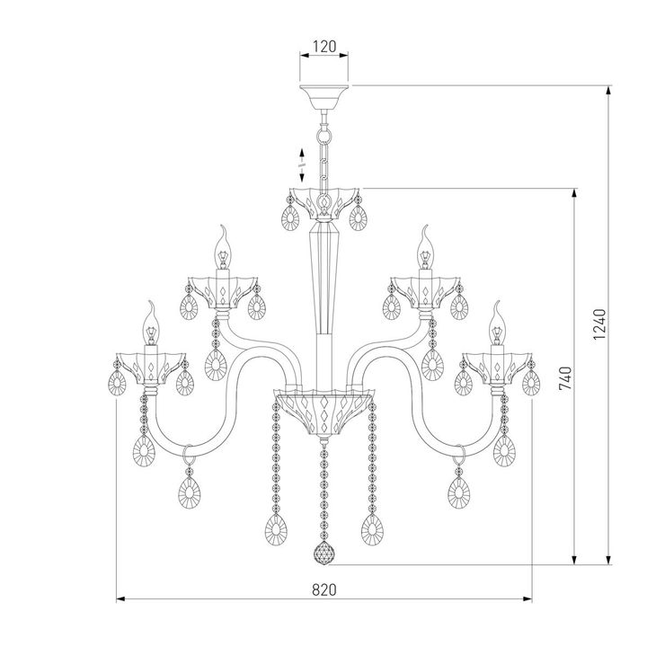 Подвесная люстра Bogates Lecce 309/15 Strotskis
