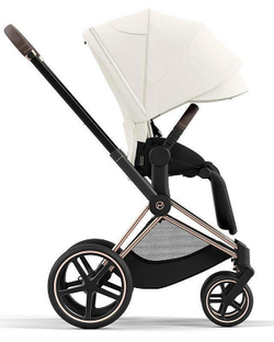 Коляска Cybex Priam IV Rosegold complete и автокресло Cloud G i-Size Moon Black Plus 3 в 1 Off White