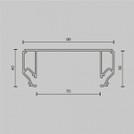 Профиль встраиваемый Maytoni ALM012EC ALM-9940-SC-W-2M