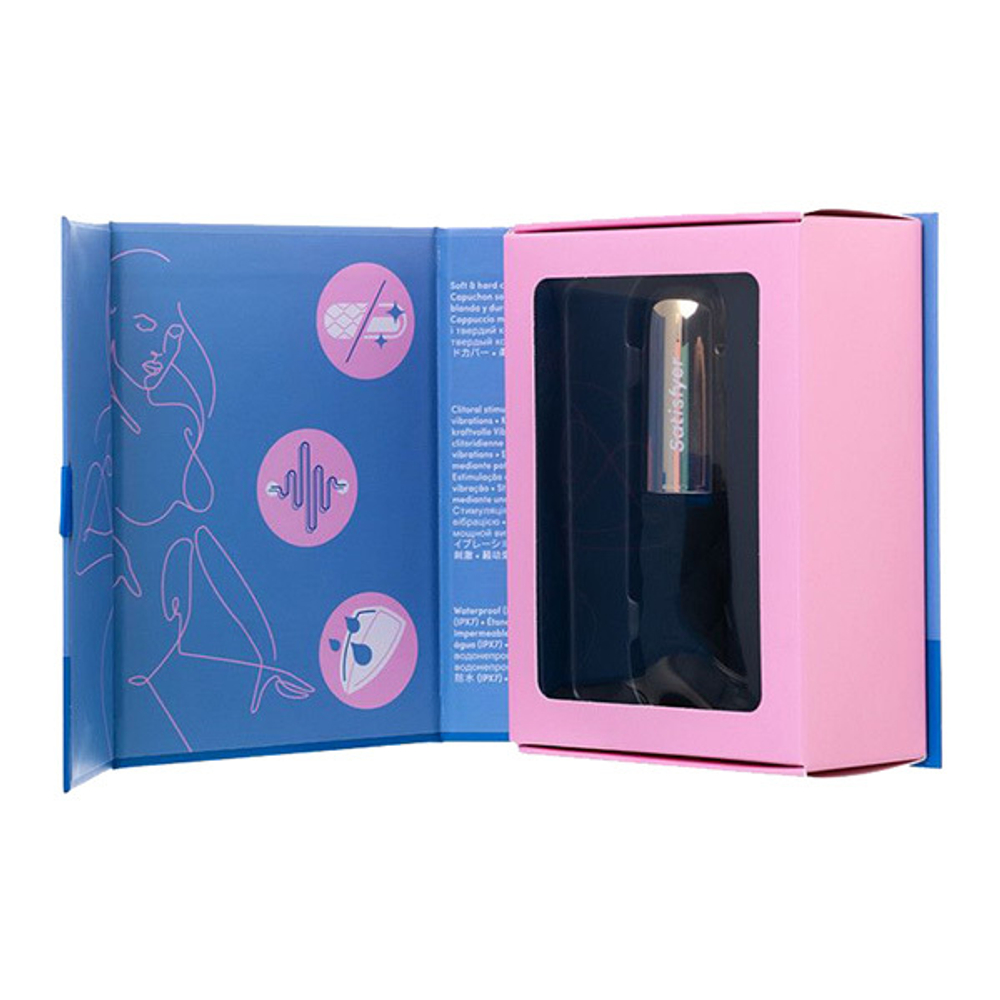 Чёрно-золотистая вибропуля 11см Satisfyer Lovely Honey