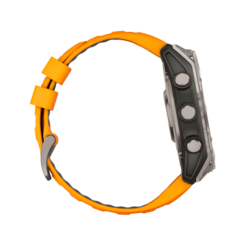 Умные часы Garmin Fenix 8, 51мм, Amoled Sapphire Titanium Spark Orange (010-02905-11)