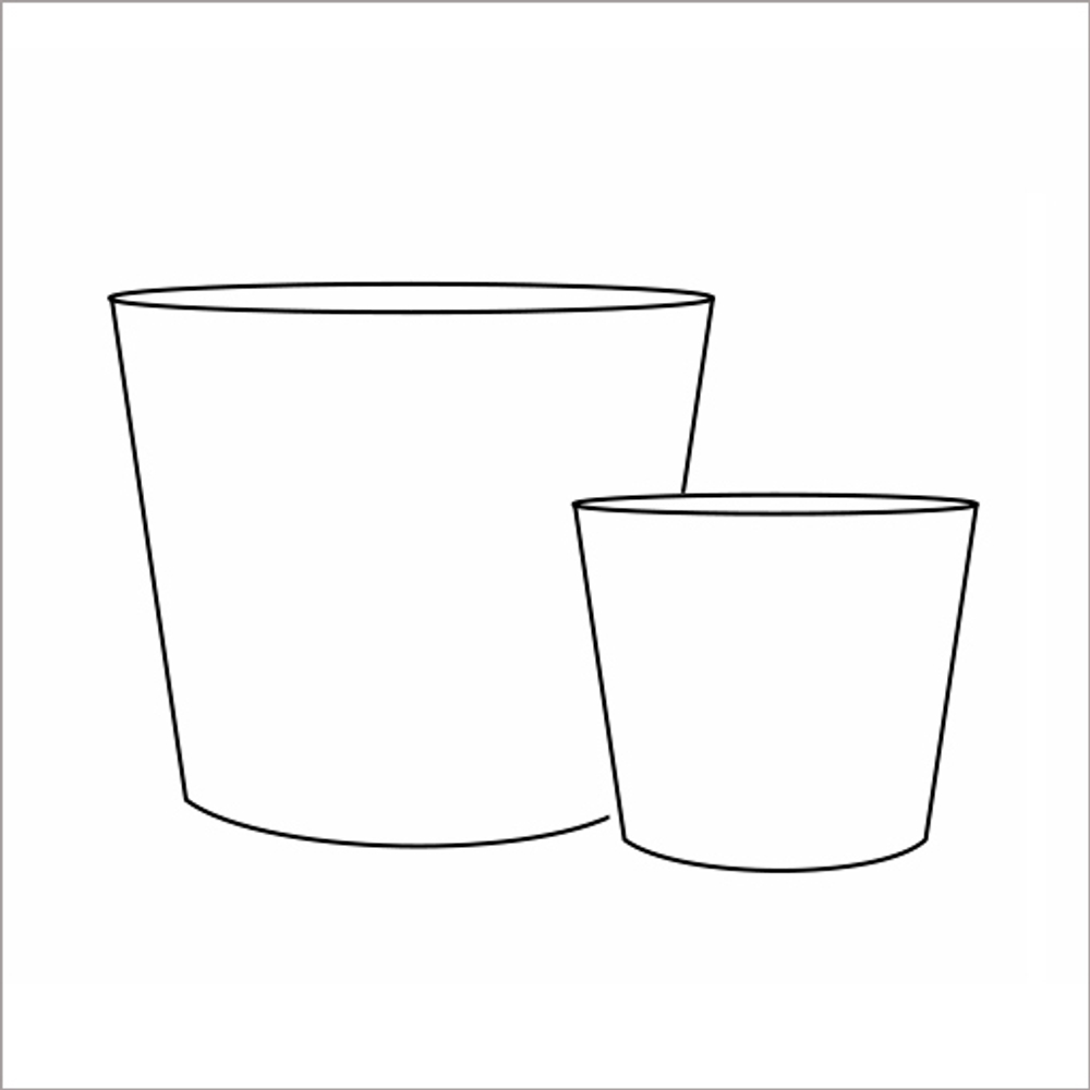 Кашпо, коллекция Concrete (Midnight), форма CRATER