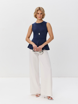 Вечерний топ-блузка с баской