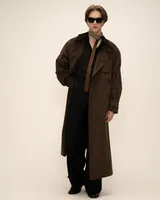 Коричневый тренч 