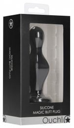 Черная анальная пробка Magic Butt Plug - 11,3 см. (Цвет: черный)