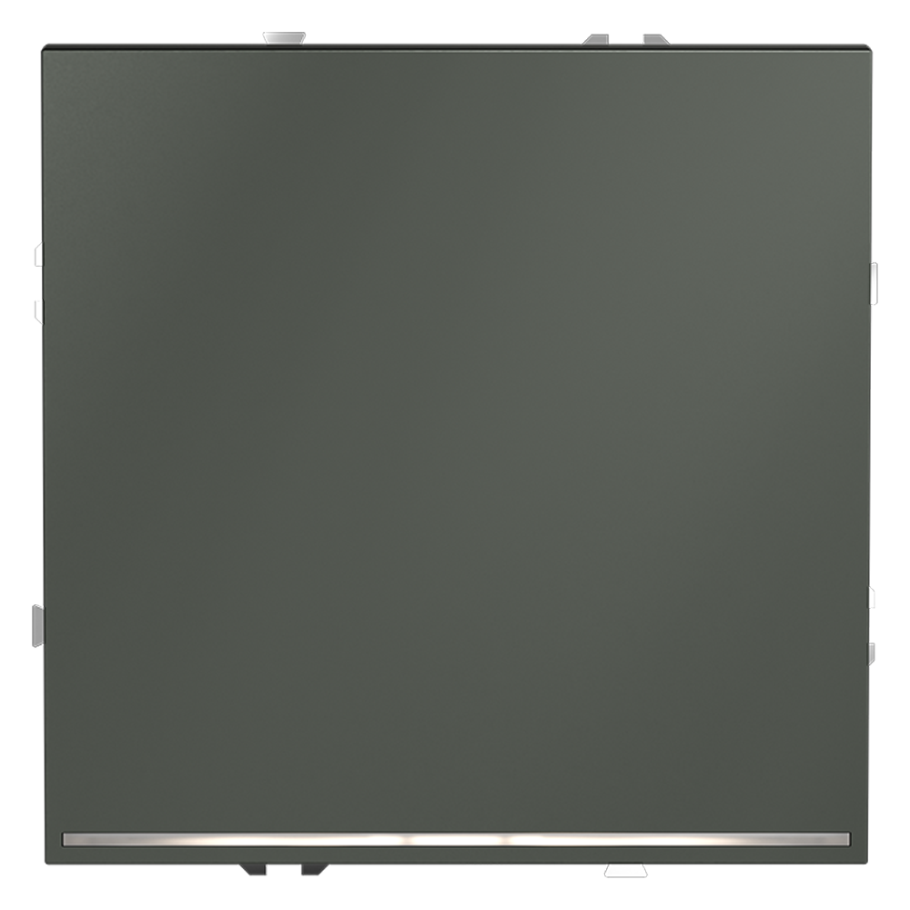 Выключатель встраиваемый VOLTUM S70 одноклавишный с подсветкой 10А, (титан)