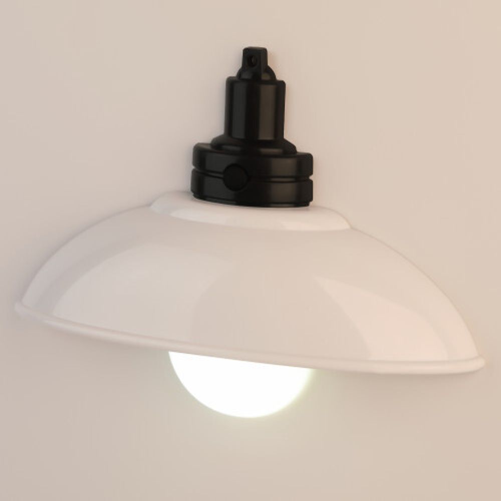 Ночник - светильник светодиодный ЭРА NLED-487-1W-SW-W настенный на батарейках с выключателем белый